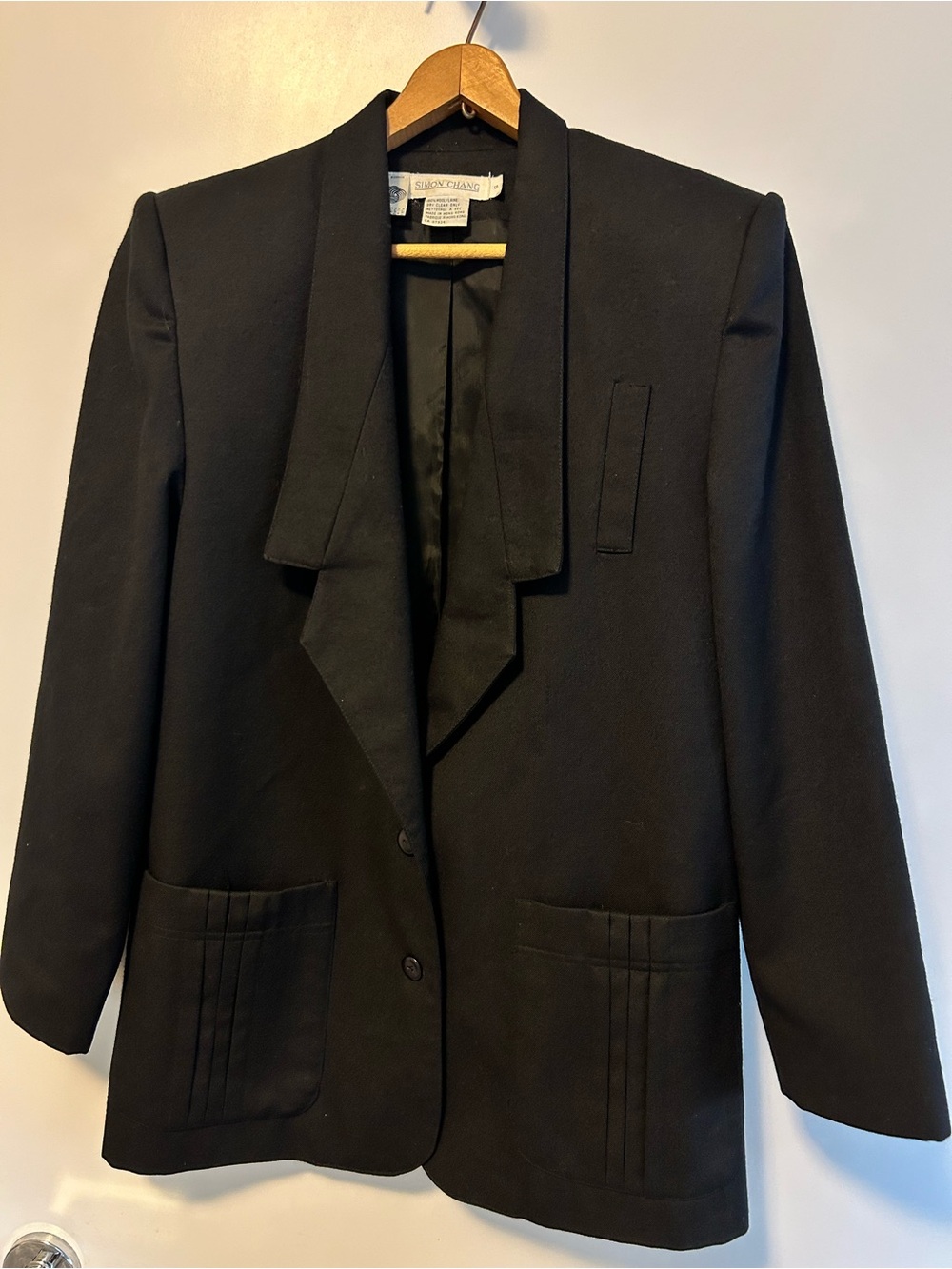 Vintage Simon Chang 100% Wool Women's Blazer
